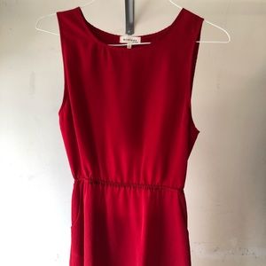 Red dress, size Large, cutout on back and pockets
